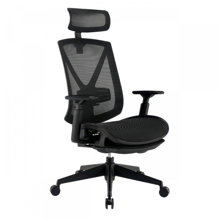 TygerClaw High Back Mesh Office Chair with Retractable Footrest
