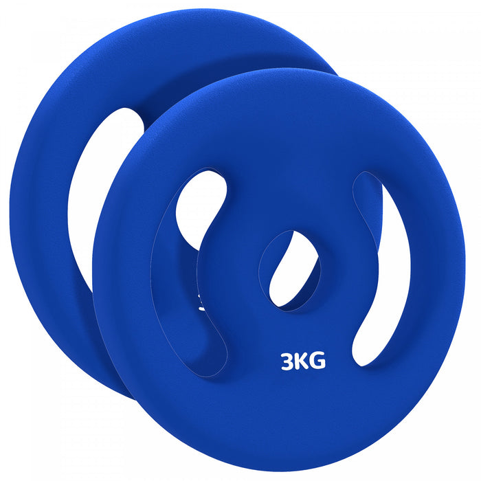 Soozier Standard Weights Plates With Easy-grip Handles, 2 X 6.6lbs