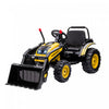 Aosom Kids Digger Powered Ride-On Excavator 6v Battery Powered Construction Tractor Music Headlight Moving Forward Backward Gear For 3-5 Years Old Yellow