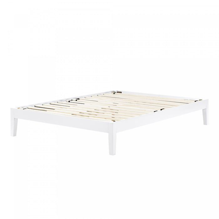 Vito Solid Wood Platform - Bed White