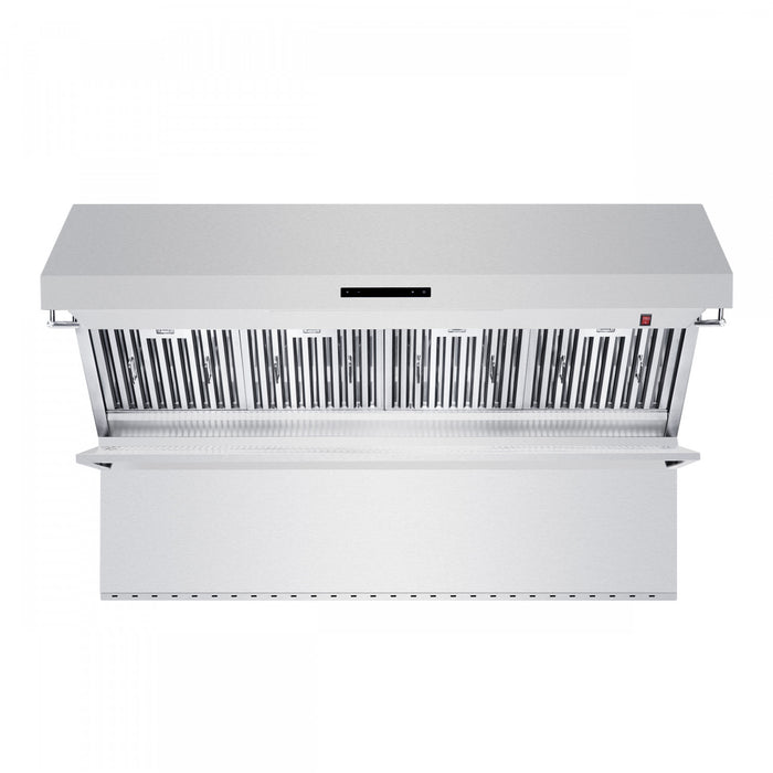 Forno Savona 60-Inch Wall Mount Range Hood, Baffle Filters & Backsplash Stainless steel-FRHWM5029-60