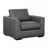 Cleo Contemporary Upholstered Accent Chair in Pewter 