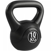 Soozier 22lb Fitness Kettlebell, Plastic Exercise Weight with Sand, Weightlifting Tools with Smooth Handle, Noise Reduction for Home, Gym