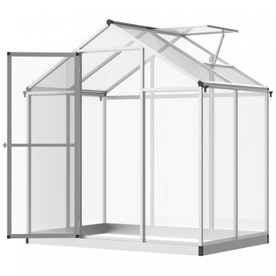 Outsunny 4' X 6' X 6.4' Walk-in Garden Greenhouse Polycarbonate Panels Plants Flower Growth Shed Col|Outsunny 4'x6,2'x6,4' Walk-in Serre De Jardin Panneaux De Polycarbonate Plantes Croissance Des Fleur