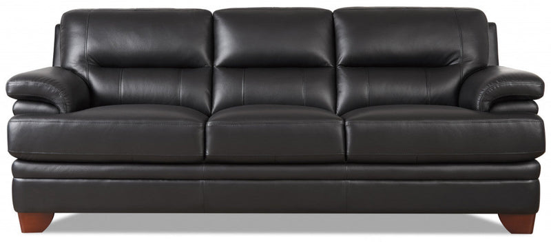 Hydeline Luxor Leather Sofa - Black