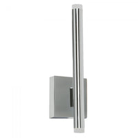 Dainolite Wilson Wall Sconce 10w LED Polished Chrome Frosted Acrylic Diffuser Lamp