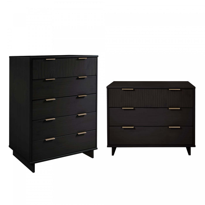 Granville Modern 2-Piece Dresser Set in Black