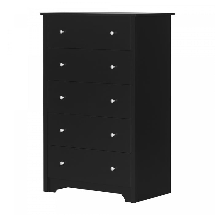Vito 5-drawer Chest - Pure Black 