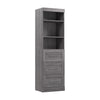 Bestar Pur 25 W Closet Organizer with Drawers - Bark Grey