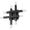 Dainolite Acasia Wall Sconce 24w Matte Black Frosted Acrylic Diffuser Lamp