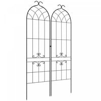 Outsunny 2 Pcs Garden Trellis For Climbing Plants, Outdoor Metal Trellis