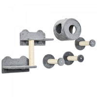 Pawhut 5pcs Cat Wall Shelves, Cat Wall Shelves And Perches For Wall With Condo, Cushion, Scratching