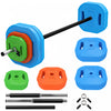 Soozier 66lbs Adjustable Barbell Weight Set, Barbell Bar, Multicolour