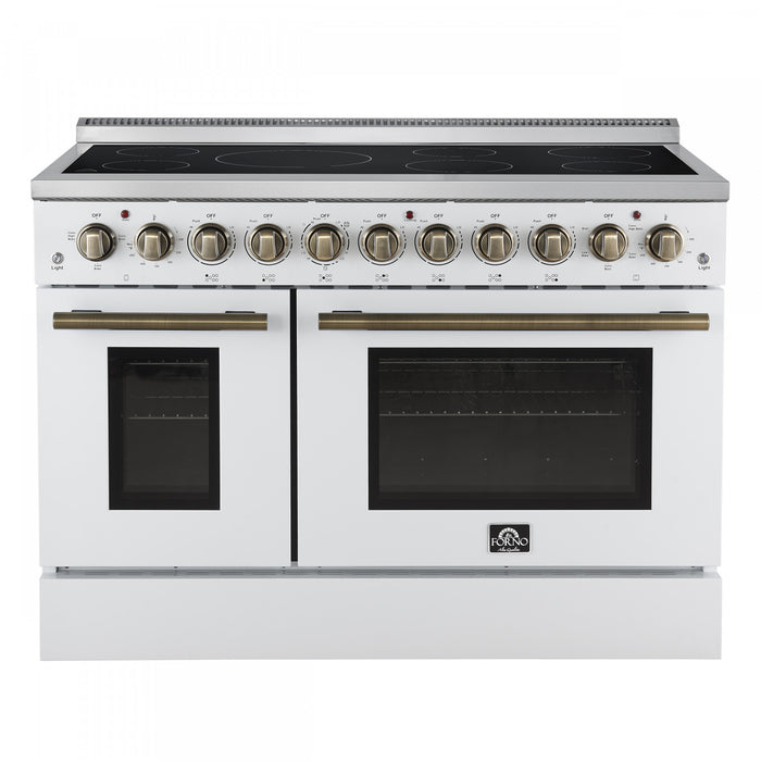 Forno Paolo 48 Inch Freestanding Electric Range in White, 6.7 cu.ft. - FFSEL6011-48WHT
