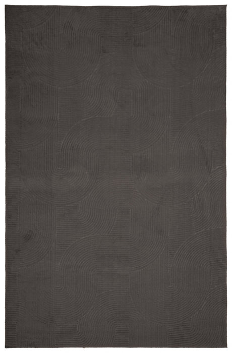 Elion Contemporary Charcoal Washable Rug 9'0\" x 12'0\" Indoor Area Rug