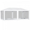 Outsunny 19'x9' Party Tent Gazebo Canopy Garden Sun Shade For Outdoor Event With Removable Mosquito Mesh Netting, White