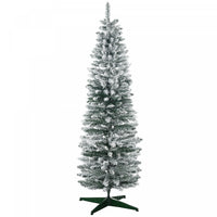 Homcom Pencil Artificial Christmas Tree With Snow-flocked Branches