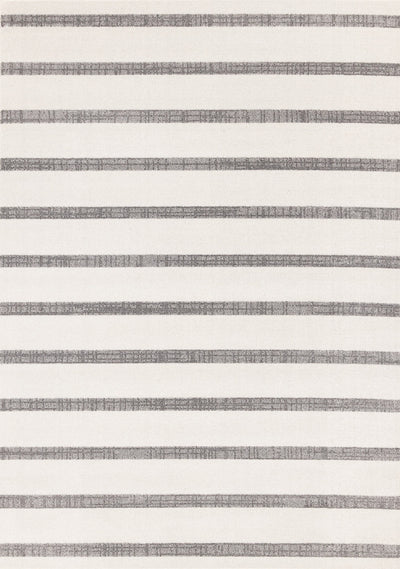 Covington Grey White Striped Rug, 6'7" x 9'10" Indoor Area Rug | Tapis Covington Raye Gris Blanc, 6'7" x 9'10"