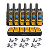 6 Dewalt Dxfrs300 Walkie Talkies Plus Earpieces - 1 Watt, Heavy Duty, 22 Channel Long Range Two Way Radios