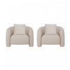 Sylvia Modern Glam Tweed Lounge Chair in Gold Dust - Set of 2