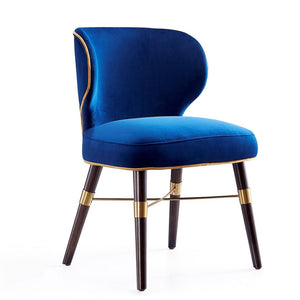 Manhattan Comfort Strine Royal Dining Chair - Blue Velvet