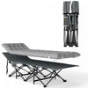 Outsunny Camping Cot For Adults With Mattress, Folding Bed, Light Grey