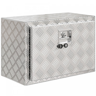 24 In Underbody Truck Tool Box, Heavy Duty Aluminum Diamond Plate Tool Box