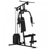 Soozier Home Gym Machine, Multifunction Gym Equipment With 99lbs Weight Stack For Back, Chest, Arm, 