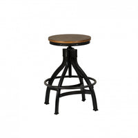 Hawkford Brown Adjustable Height Backless Barstool - Set of 2