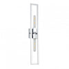 Dainolite Wisteria 2 Light Wall Sconce Tall Polished Chrome Lamp