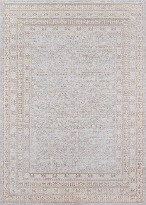 Valeria Traditional 7'10\" x 10'6\" Area Rug in Grey Indoor Area Rug