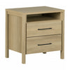 Gravity 2-Drawer Nightstand - Natural Ash