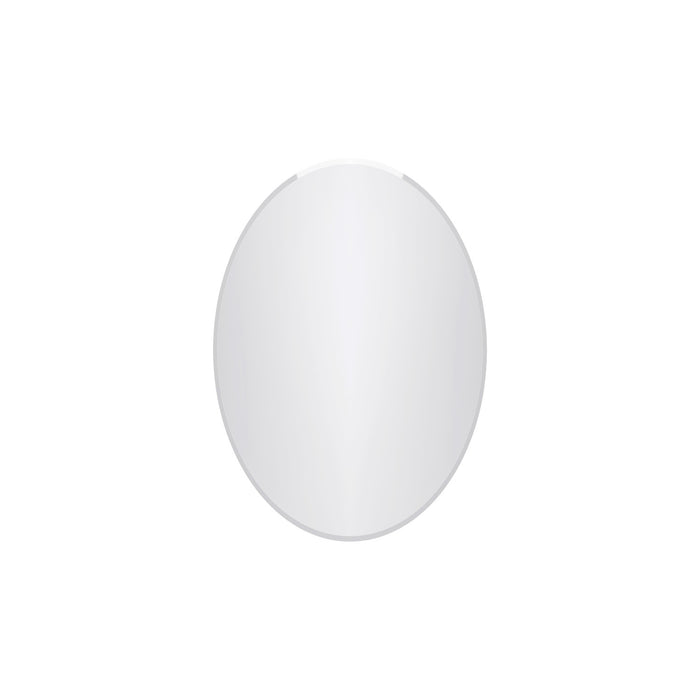Mortise 20 Inch Frameless Oval Mirror In Chrome