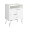 Milo 2-Drawer Tall Nightstand - White