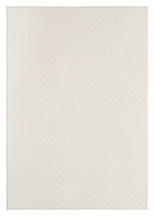 Velvet Crescent Cream Washable Shag Area Rug 8'x10' Indoor Area Rug