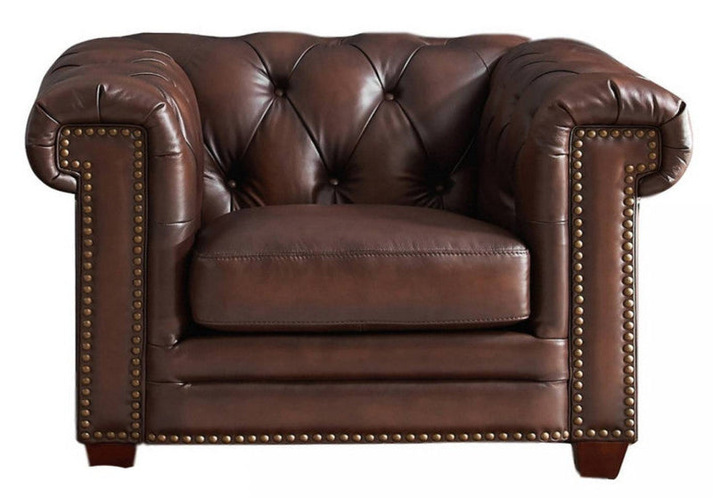 Hydeline Standwood Leather Chair - Brown