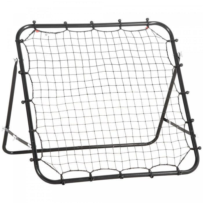 Homcom Rebounder Net Football Training Aid Kickback Target Play Black
