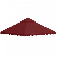Outsunny 10' X 10' Gazebo Replacement Canopy, 2-tier Gazebo Cover Burgundy