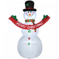 Homcom 8ft Snowman Inflatable Christmas Decoration