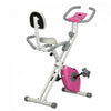 Soozier Foldable Exercise Bike W/ 8 Level Quiet Magnetic Resistance, Pink