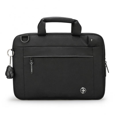 Swissdigital Bolligen 14" Laptop Sleeve Bag – USB Charging, Water-Repellent, Add-A-Bag System, Padded Protection, Travel