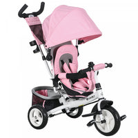 Qaba 6 In 1 Toddler Tricycle, Kids Trike With Foldable Canopy, Removable Parent-push Handle And Cove