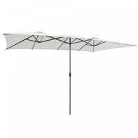 Costway 15FT Double-Sided Patio Market Umbrella Large Crank Handle Vented Outdoor Twin