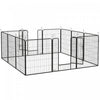 Pawhut Dog Playpen, Heavy-duty Metal Puppy Play Pen, Pet Exercise Fences For Outside And Indoor, Diy Design With Door For Multiple Dogs, 12 Panels, 39\"h