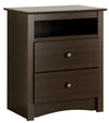 Fremont Tall 2-Drawer Nightstand - Espresso