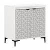 Maliza 2-Door Storage Cabinet - White Black