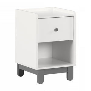 Bebble Nightstand - Soft Grey/White