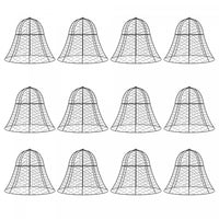 Outsunny 12 Pack Garden Chicken Wire Cloche, Plant Protectors From Animals