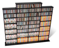 34 Adjustable Shelves Multimedia Storage - Black 