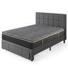 Lottie Upholstered Platform Bed with Headboard and Underbed Storage Drawer in Dark Grey - King Size